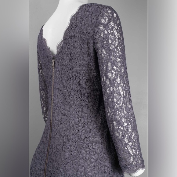 ADRIANNA PAPELL LONG SLEEVE BACK ZIPPER LACE SHEATH DRESS🔥🔥🔥🔥sz 16 - Picture 2 of 5